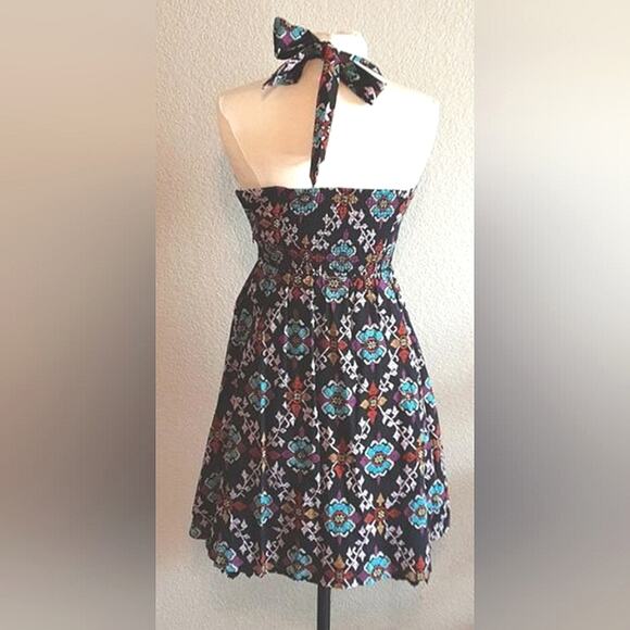 Anthropologie Edme & Esyllte Full Skirted Pinup Girl Primula Halter Dress 4 - Picture 3 of 15